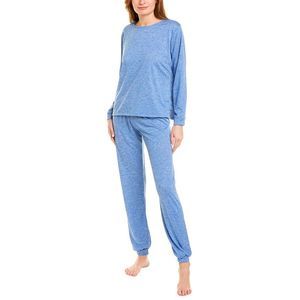 Anna Kay Womens 2Pc Grace Shirt And Pant Pajama Set, Blue